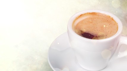 Coffee cup  on wooden background