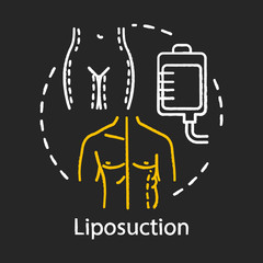Liposuction chalk icon