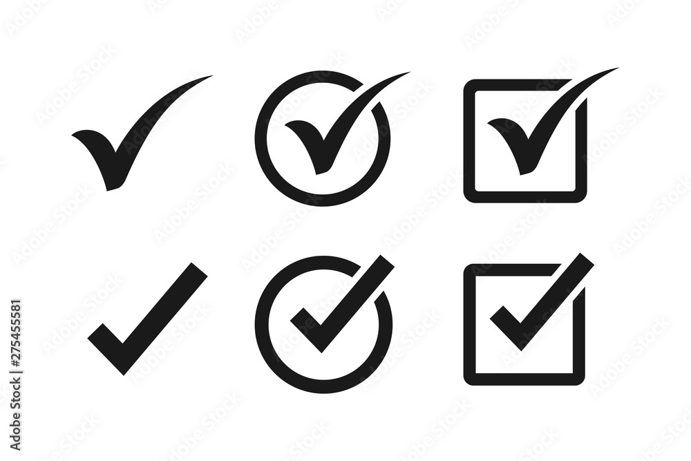 Poster check mark icon symbols vector. symbol for web site computer and mobile vector.