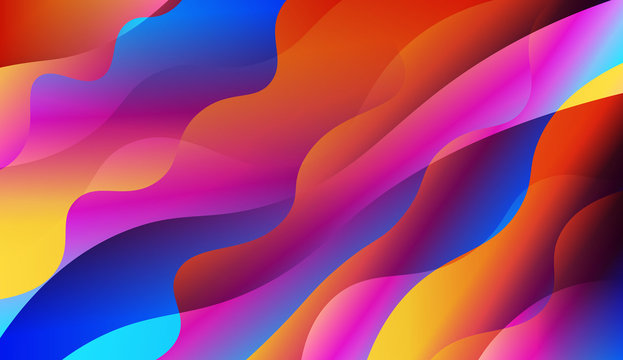 Wave Abstract Background. For Creative Templates, Cards, Color Covers Set. Vector Illustration.