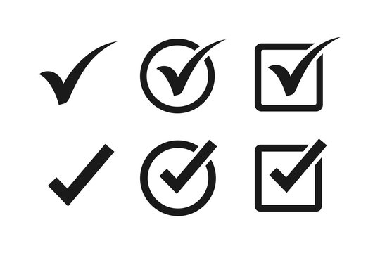 Check mark icon symbols vector. symbol for web site Computer and mobile vector.