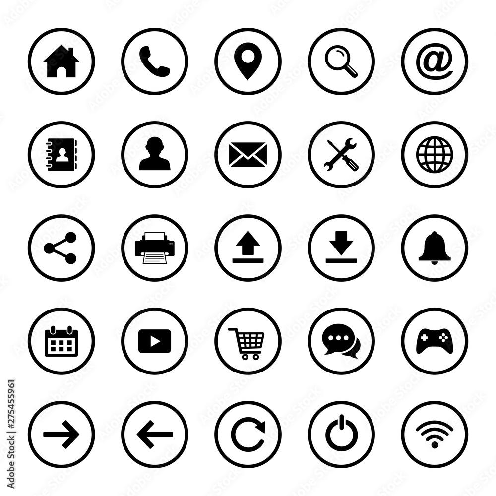 Poster web icon set symbol. website set icon vector. for web computer and mobile