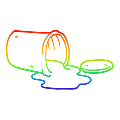 rainbow gradient line drawing cartoon spilt paint