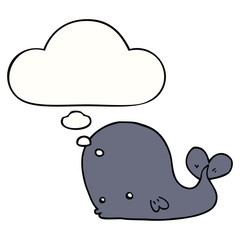 cartoon whale and thought bubble
