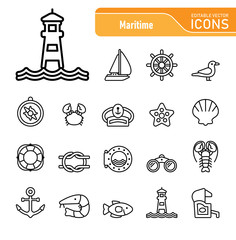 Sea & Coast - Editable Vector Icons
