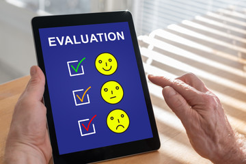 Evaluation concept on a tablet
