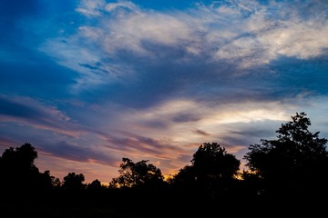 sunset in the sky