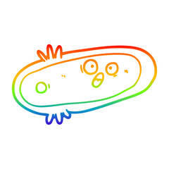 rainbow gradient line drawing cartoon germ
