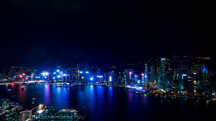 Fototapeta na wymiar Breathtaking Hong Kong skyline at night