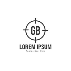 Initial GB logo template with modern frame. Minimalist GB letter logo vector illustration