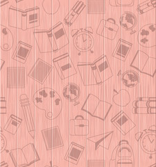 school supplies back to school pattern
