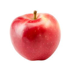 Single Red Apple Isolated On White Background CloseUp