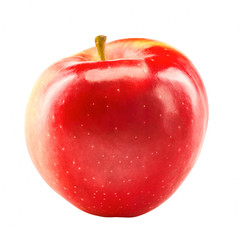 Red Apple Isolated On White Background CloseUp