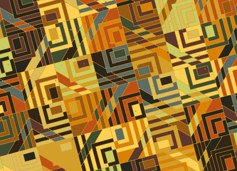 背景　模様　レトロ　カラフル