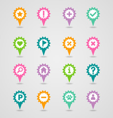 Pin map icon set. Map pointer. Map markers