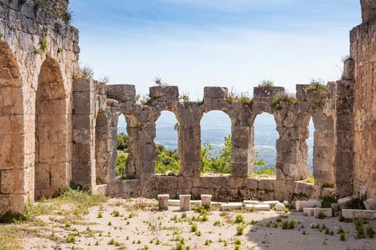 Tlos is an ancient ruined Lycian hilltop citadel near the resort town of Fethiye in the Mugla Province of southern Turkey