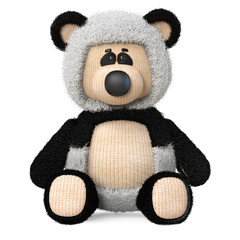 3d illustration funny bear panda © karelin721