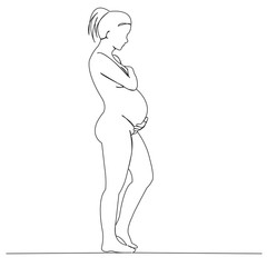 pregnant woman girl standing