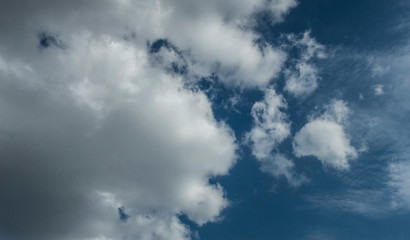 Blue sky with clouds summer weather outdoor