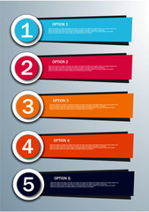 Design clean number banners template/graphic or website layout.