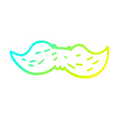cold gradient line drawing cartoon mans mustache