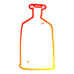warm gradient line drawing cartoon clear glass bottle