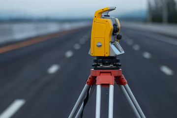 Theodolite in construction,Land surveying and construction equipment, Survey equipment in...