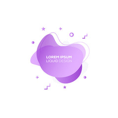 Set of liquid color abstract geometric shapes. Fluid gradient elements for minimal banner, logo, social post. Futuristic trendy dynamic elements. Abstract background. 