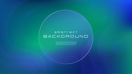 Gradient fluid blue green color abstract background. Liquid shapes futuristic concept. Creative motion geometric wallpaper. Design for Banners, Placards, Posters, Flyers, Cover. Eps 10 vector