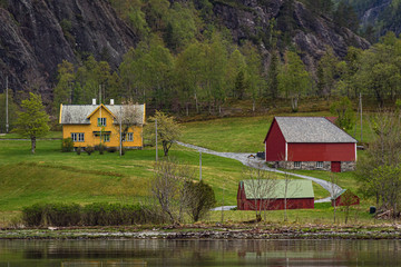 Mostraumen on a fjord, Norway