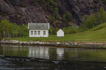 Mostraumen by a fjord, Norway