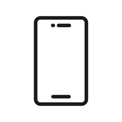smartphone device - minimal line web icon. simple vector illustration. concept for infographic, website or app.