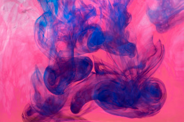 blue paint diluted in rose water
