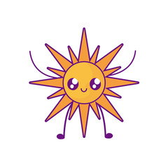 summer hot sun kawaii character