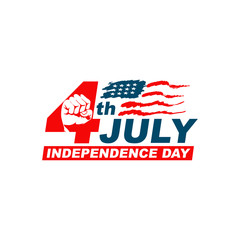 USA independence day 4th July design vector template