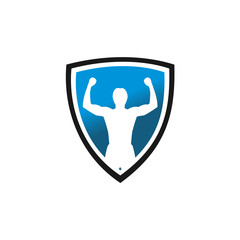 Fitness gym logo design vector template