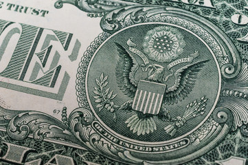 Porträt auf der 1 US Dollar Banknote 