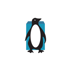 Penguin logo design vector template