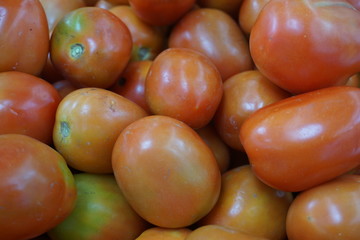 Fresh tomato in the vegetable market