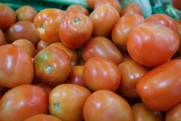 Fresh tomato in the vegetable market
