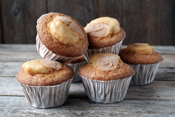 Group of homemade cupcakes
