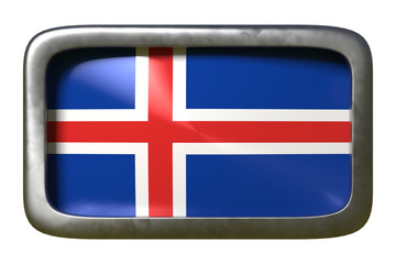 Obraz premium Iceland flag sign