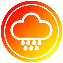 rain cloud circular in hot gradient spectrum