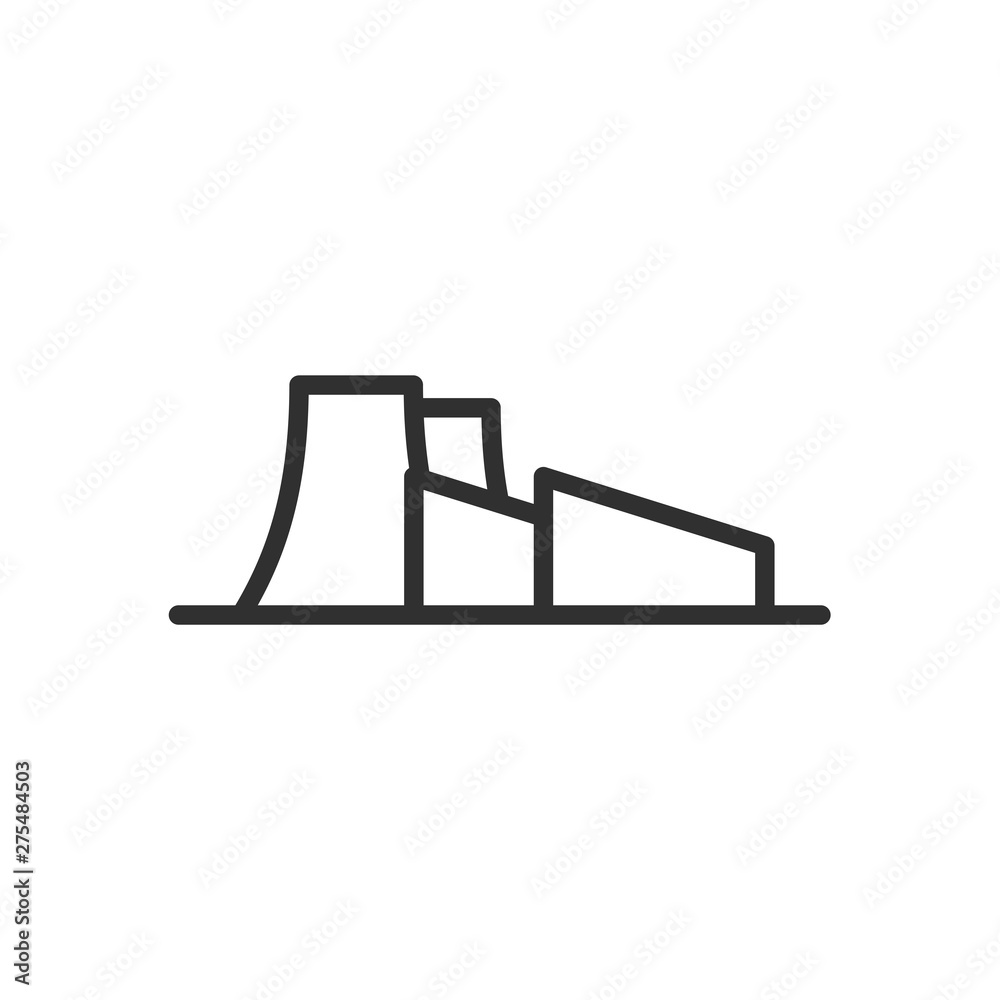 Poster factory icon template black color editable. industrial buildings symbol vector sign isolated on whit