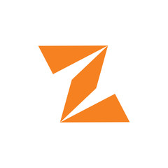 letter z simple geometric triangle logo vector