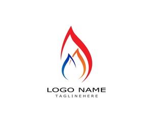 Obraz premium Fire flame Logo Template vector icon Oil, gas and energy logo concept