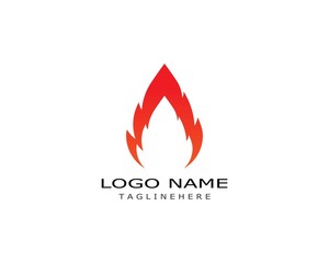 Fire flame Logo Template vector icon Oil, gas and energy logo concept