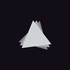 triangle circle 3d motion logo vector