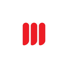 three stripes curves logo vector