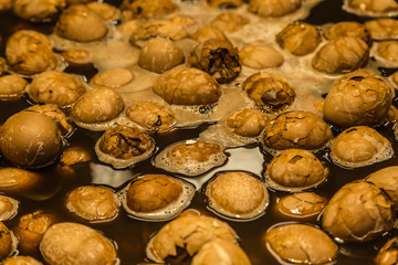 Tea egg is a Chinese savory food commonly sold as a snack
